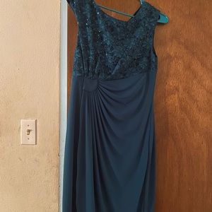 Green dress pretty mid length